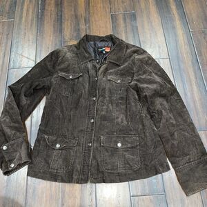 Marcelle Renee Women's Size XL Brown Corduroy Jacket Blazer